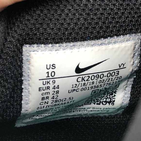Nike Black White Athletic Sneakers | Lace-Up, Size 10 main image 5